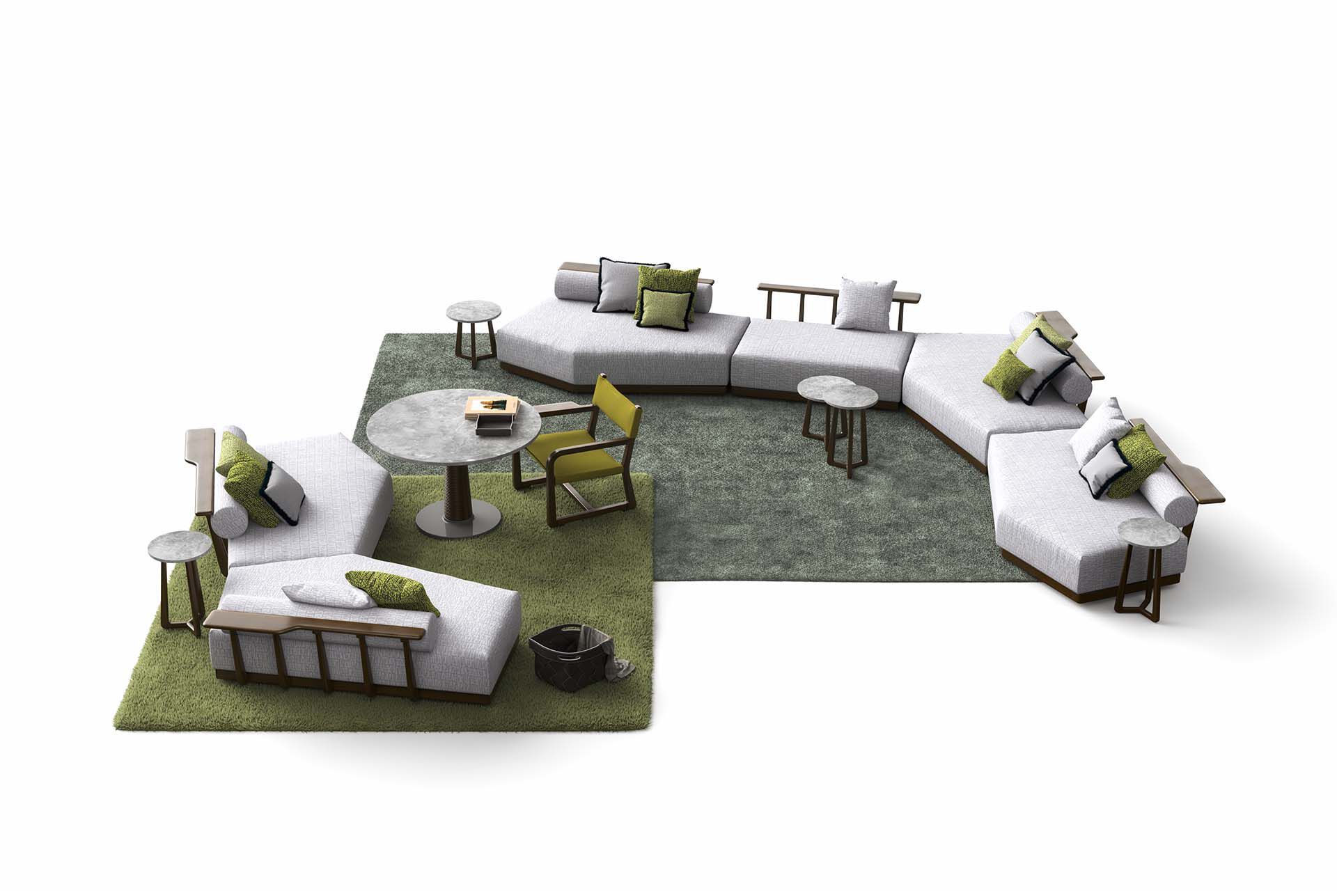 Круглый стол из мрамора и красного дерева Exteta Sunset ARCH-00118082 - Вид №11