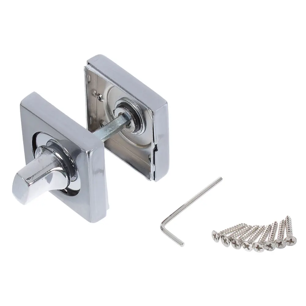 Фиксатор-вертушка для дверей Inspire квадратный, цвет хром STLM-2181262 - Вид №1