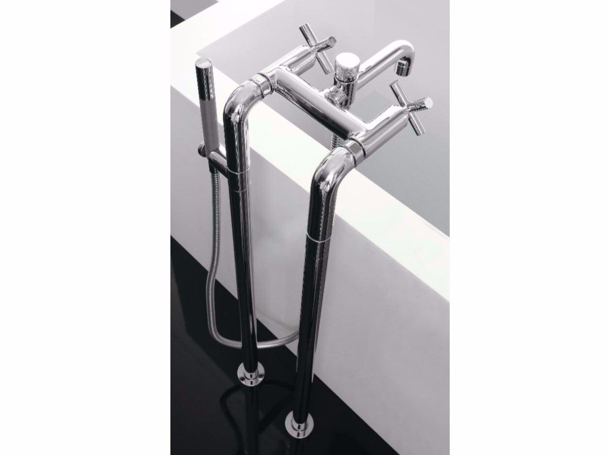 Напольный смеситель для ванны с ручным душем Zazzeri Da-Da ARCH-00116800 - Вид №1