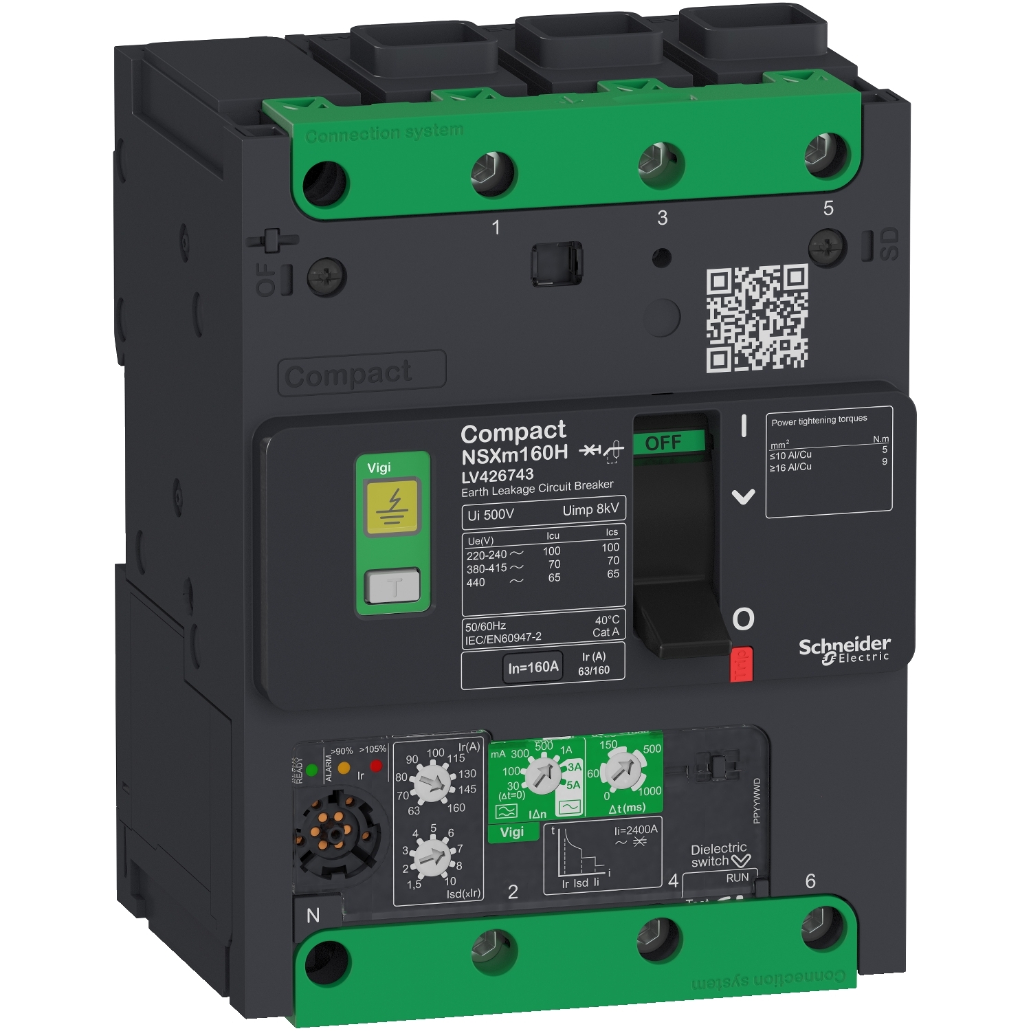LV426713 Силовой автомат Compact NSX, 25кА, 3P, 160А Schneider Electric 