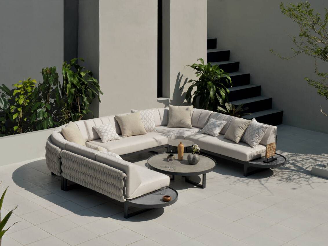 Угловой садовый диван из ткани MAMAGREEN Munia ARCH-00132661 - Вид №3