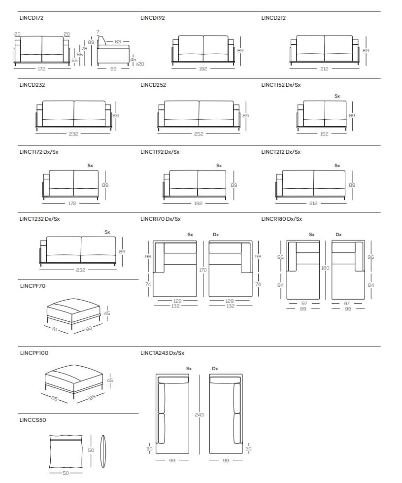 Ткань линейный съемный диван GRUPPO FOX день Фокса ARCH-00052495 - Вид №2