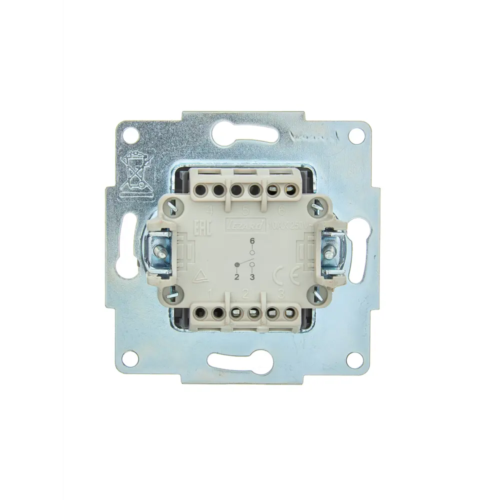 Выключатель проходной встраиваемый Lezard Asti 1 клавиша цвет кремовый STLM-2028648 - Вид №2