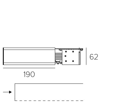 Экструдированная алюминиевая система освещения трека Letroh узел ARCH-00141698 - Вид №7