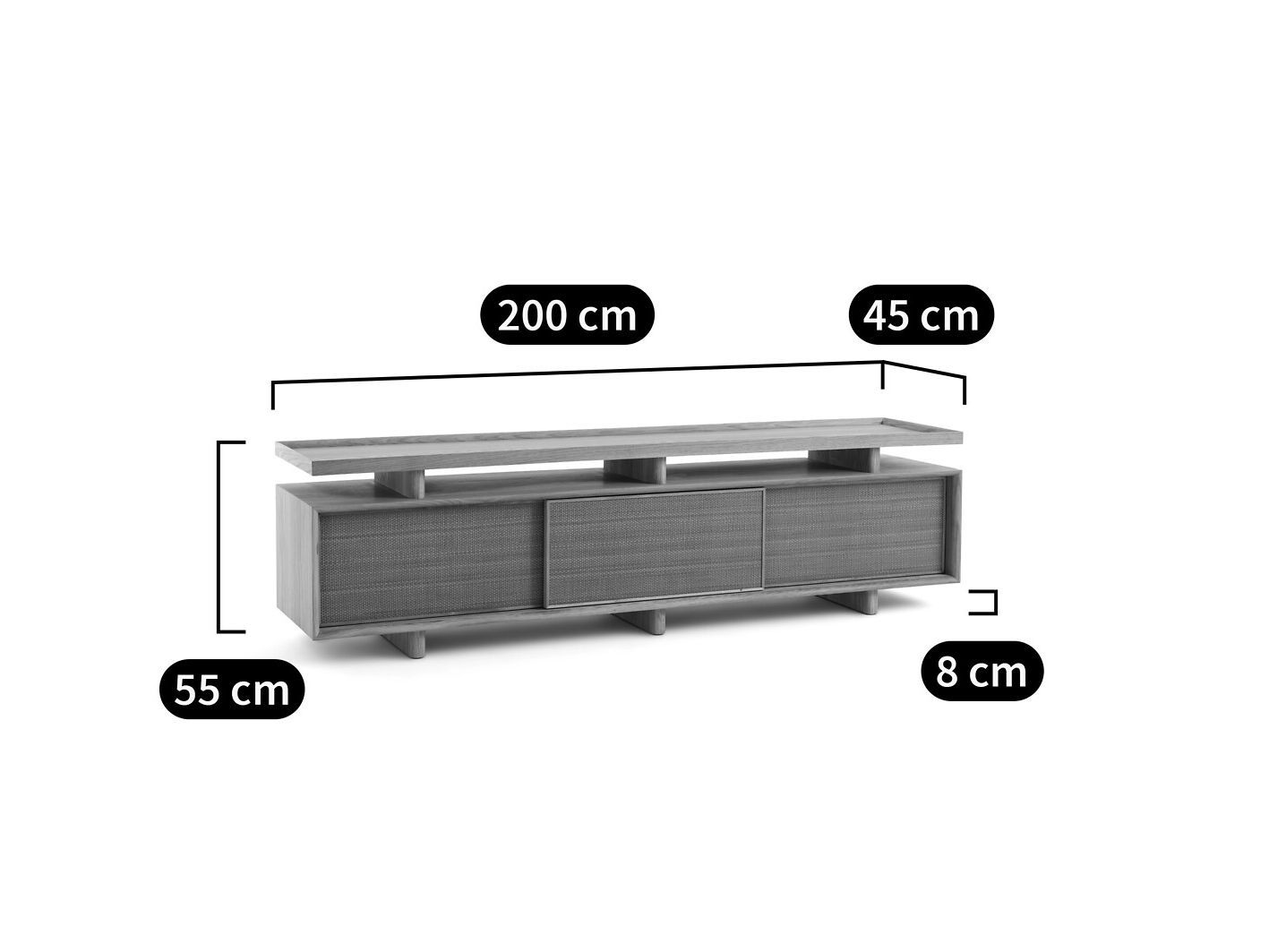 Деревянный шкаф для телевизора с раздвижными дверями AMPM Propono ARCH-00099231 - Вид №10