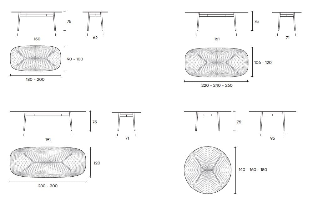 Стол с окрашенным металлическим основанием и стеклянным верхом FIAM ITALIA Coral Beach ARCH-00050702 - Вид №12