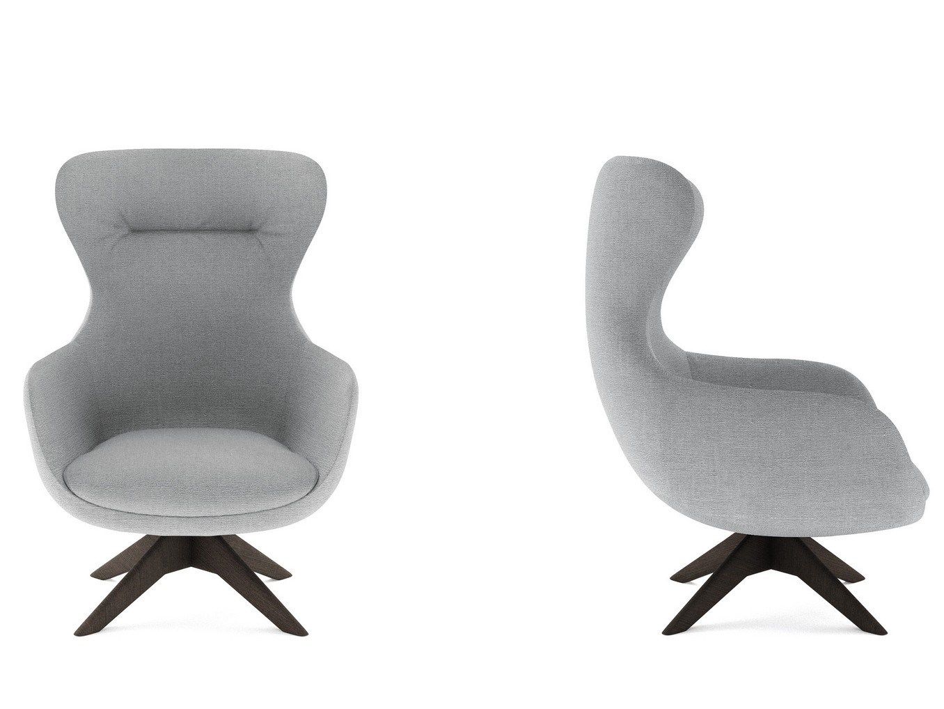 Тканевое вращающееся кресло NICOLINE ISEO ARCH-00116279 - Вид №4