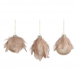 P 35178 Шар с перьями розовый 8 см в ассортименте (цена за шт) GOODWILL