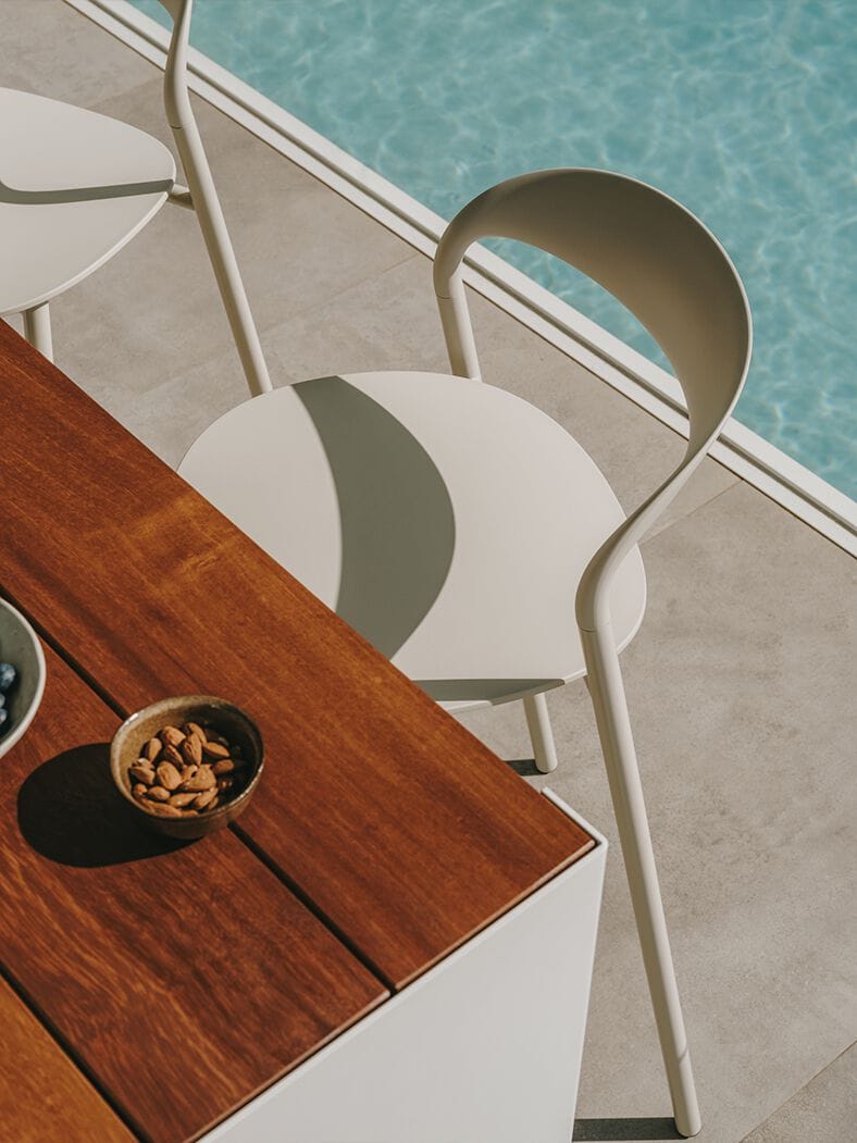 Высокий штабелируемый садовый стул из полипропилена со спинкой Lapalma HAWI OUTDOOR ARCH-00111194 - Вид №5