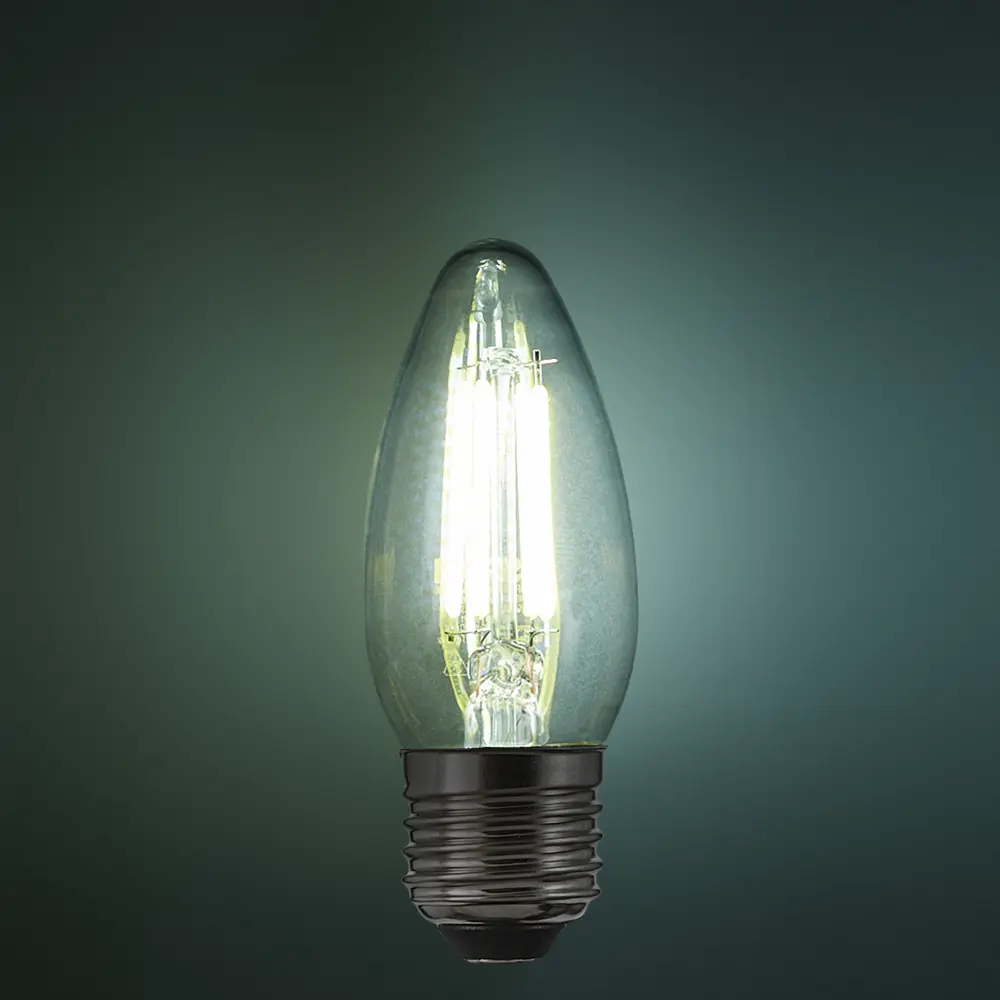 Лампа светодиодная Osram В E27 220/240 В 4 Вт свеча 470 лм холодный белый свет 85306944 STLM-2065736  - Вид №2
