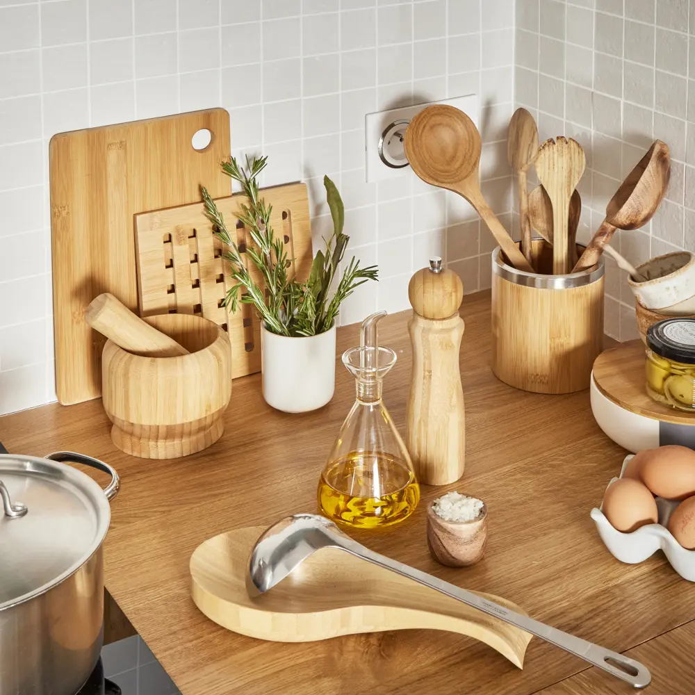 Доска разделочная 20x30x1 см бамбук бежевый Santreyd STLM-2071742 - Вид №5