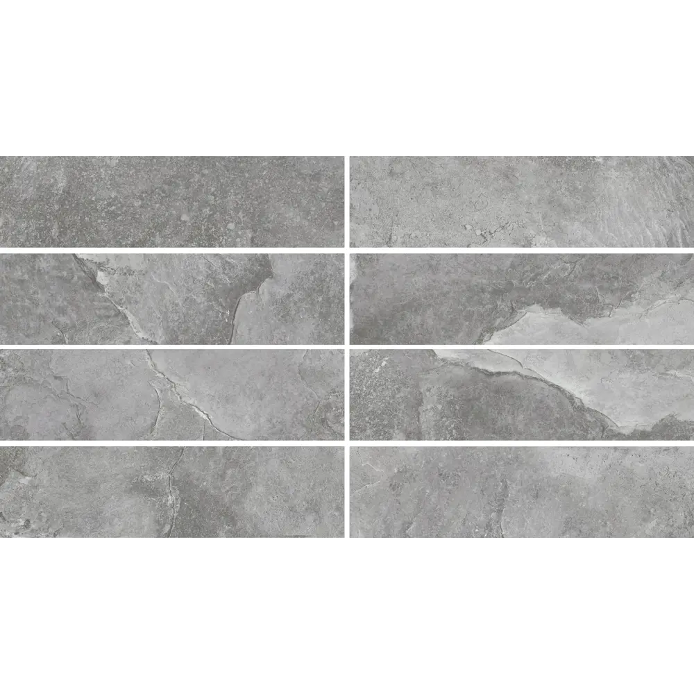 Плитка клинкерная Керамин Касл Рок 2 24.5x6.5 см 0.54 м² цвет серый Не применимо STLM-2037332