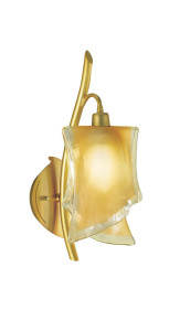 Стеклянный светодиодный настенный светильник с фиксированным кронштейном