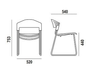 Штабелируемый стул из Biogreen® и стали BBB AGAIN ARCH-00152056 - Вид №12