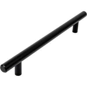 Мебельная ручка-рейлинг матовый черный 160 мм