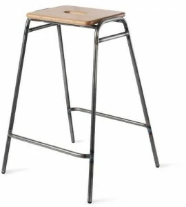 Deadgood Барный стул высокий деревянный с подставкой для ног Working girl Wg1m/l