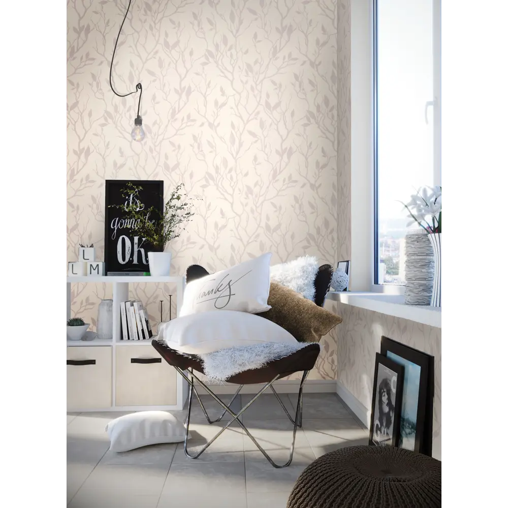 Обои флизелиновые Палитра «Ветки» бежевые 0.53PL51004-12 STLM-2091942 - Вид №2