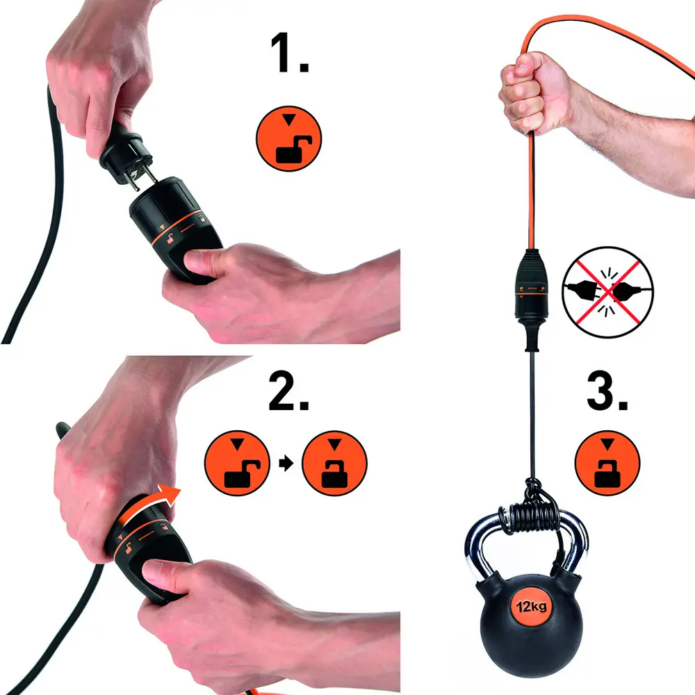 Удлинитель с заземлением на катушке Electraline Electralock 1 розетка, 25 м STLM-2108651 - Вид №7