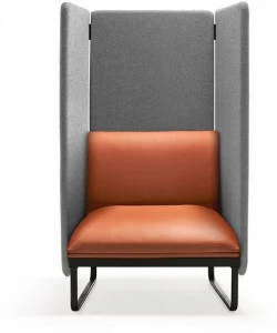 Quinti Sedute Кожаное кресло с салазками и высокой спинкой Loft x