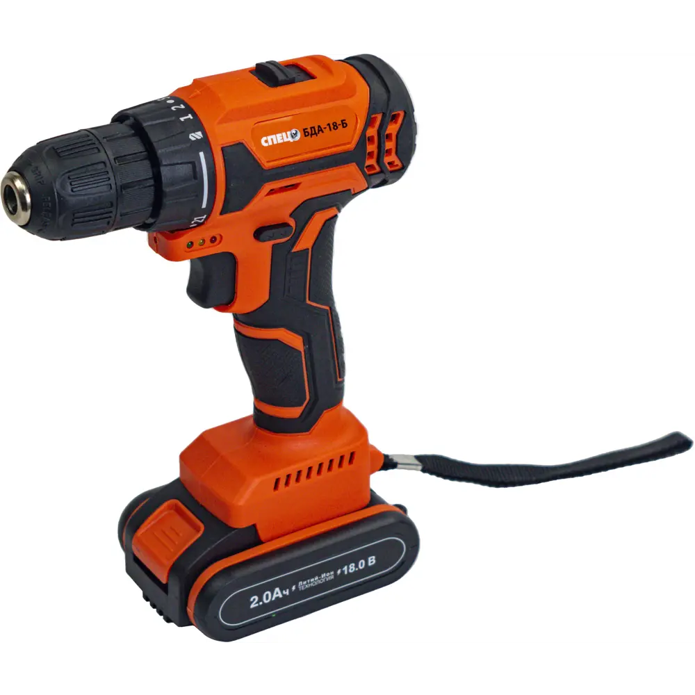 Дрель-шуруповерт аккумуляторная бесщеточная Спец БДА-18-Б СПЕЦ-3417, 18 В Li-ion 2x2 Ач STLM-2021171