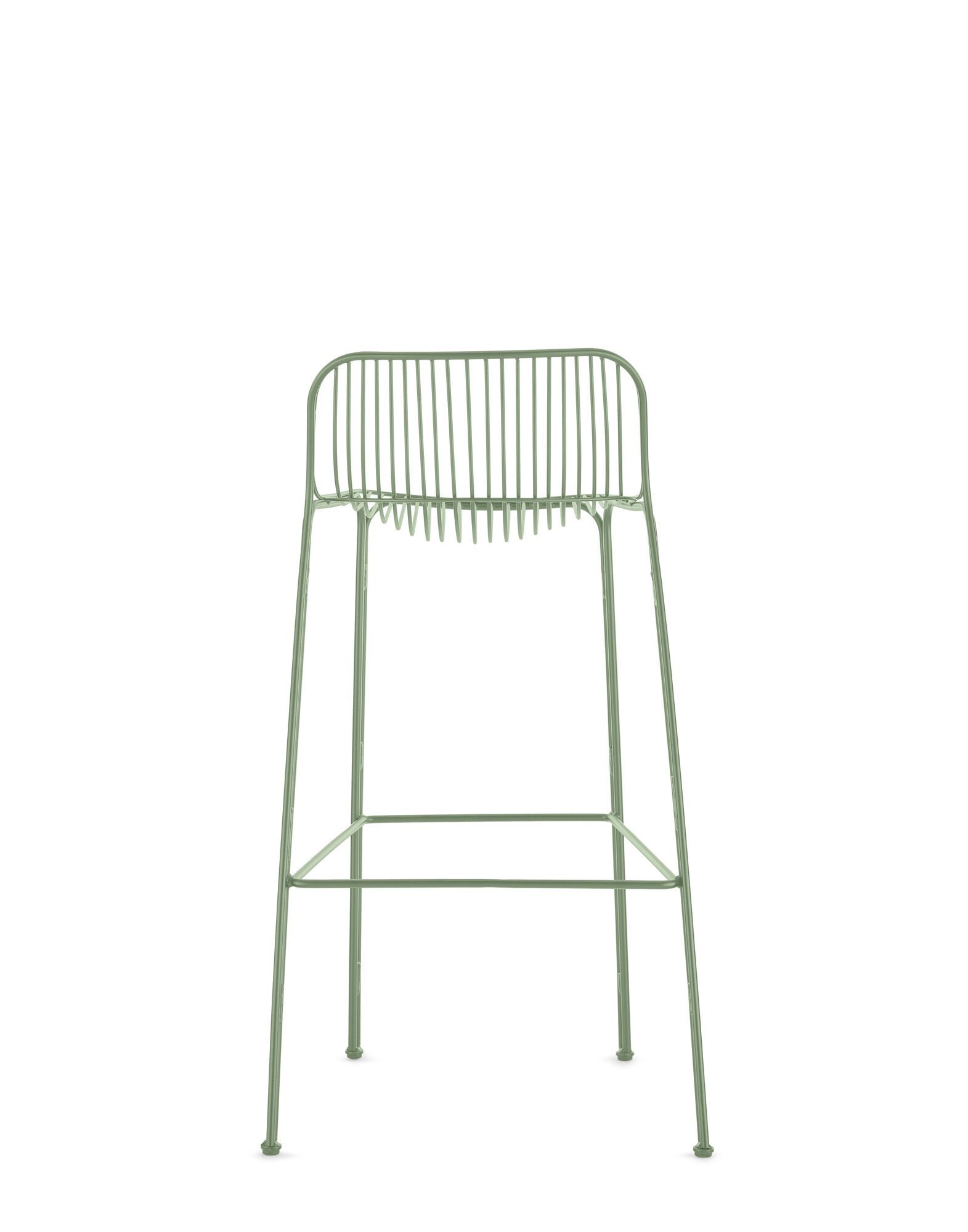 Высокий барный стул из оцинкованной стали с подставкой для ног Kartell Hiray ARCH-00128637 - Вид №11