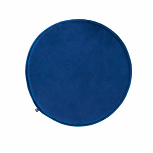 095797 Круглая бархатная подушка на стул синяя 35 см La Forma Rimca