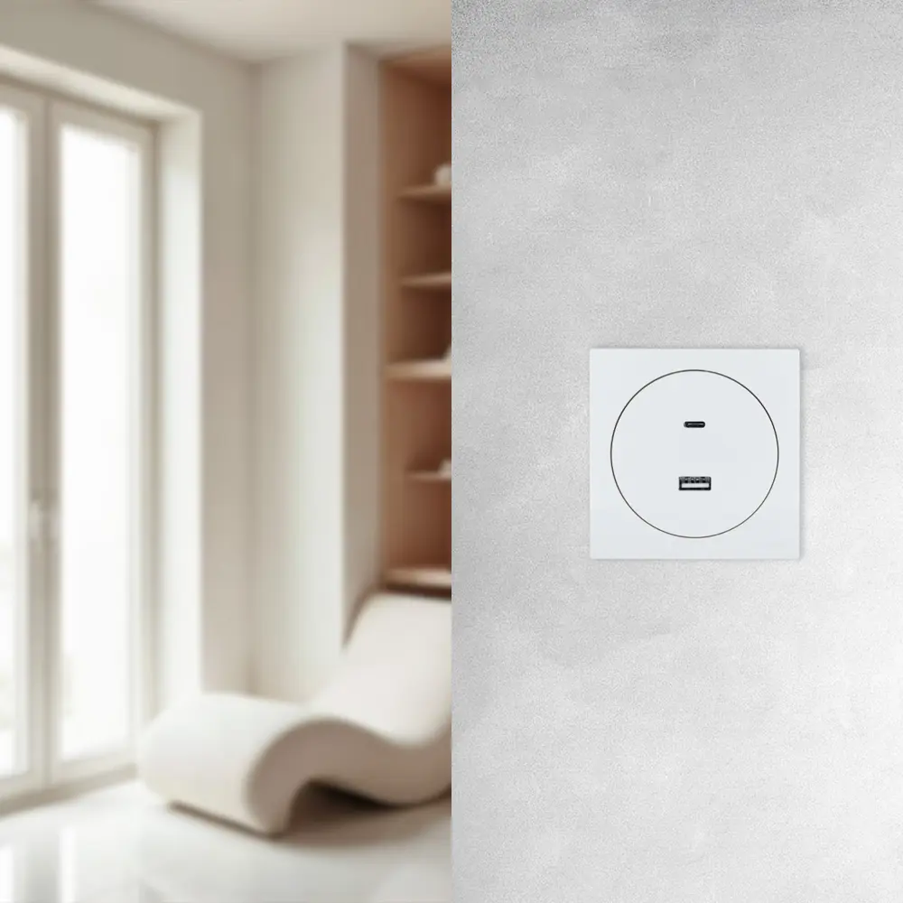 Розетка TC+USB встраиваемая Osen цвет белый LEZARD STLM-2195339 - Вид №4