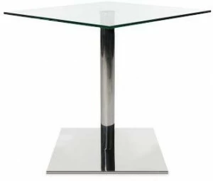 Wagner Квадратный журнальный столик из стали и стекла W-table