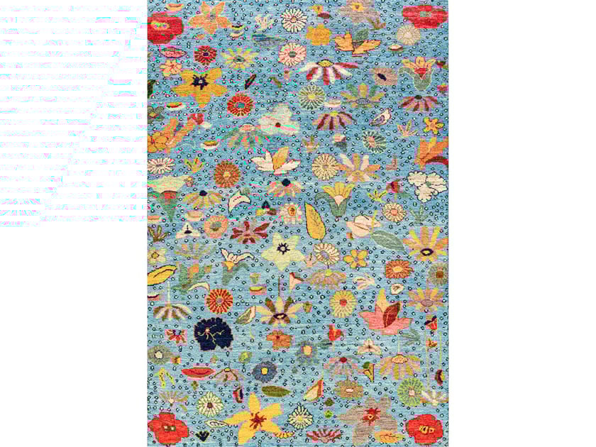 Прямоугольный шерстяной цветочный ковер Zollanvari Garden of Eden-Designer ARCH-00071162