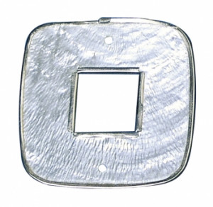2145796 Набор аксессуаров для изготовления украшений "квадрат", 30х30 мм, упаковка 2 шт., цвет перламутровый кремовый Rayher