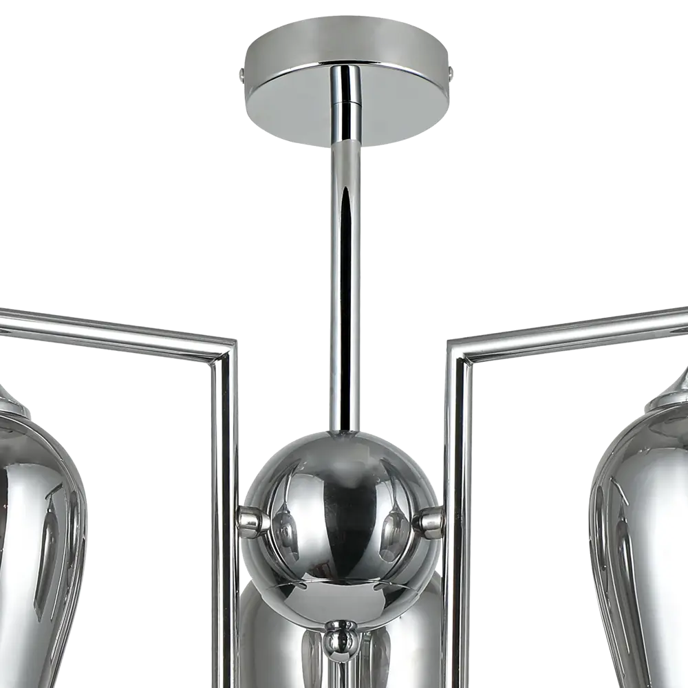 Люстра на штанге Libre 3 лампы 12 м² цвет хром SCHAFFNER STLM-2172858 - Вид №4