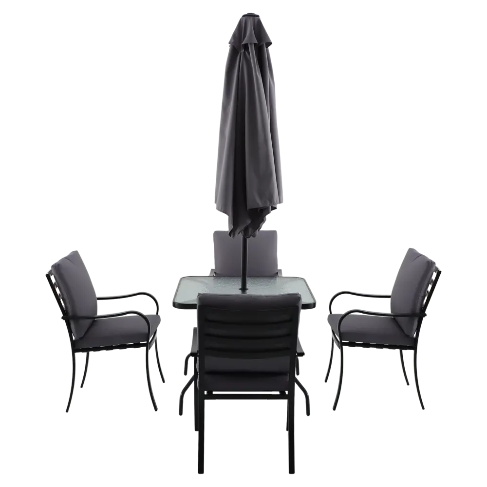 Naterial Rono: набор садовой мебели с 4 креслами, столом и зонтом 84252500 STLM-0047504 - Вид №24