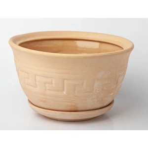 Горшок цветочный Gonchar Меандр №2 ø20 h13 v2 л керамика медный