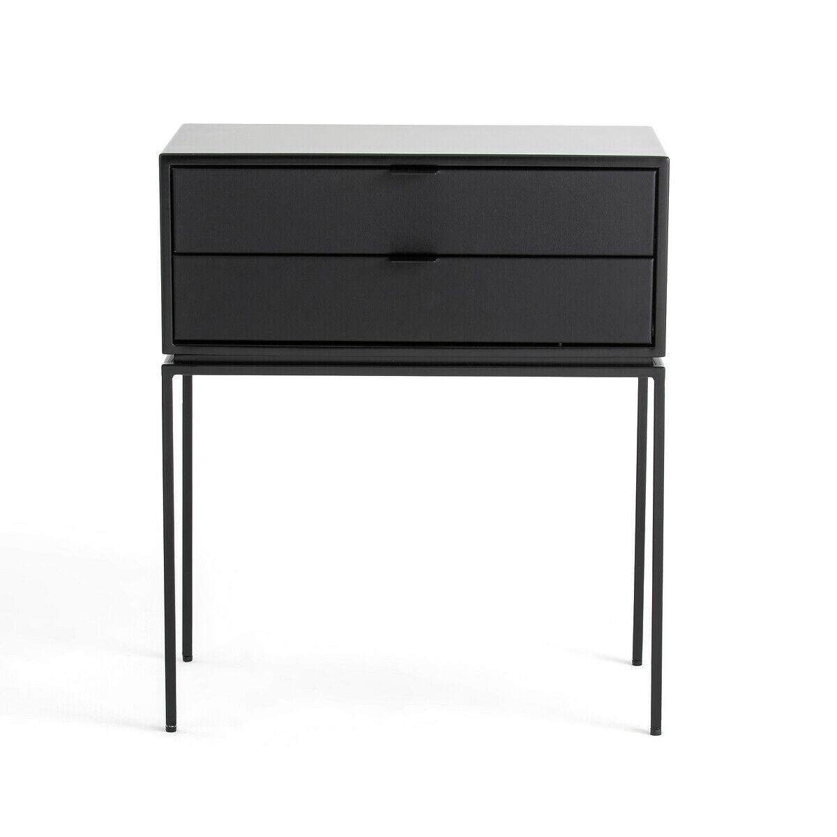 Прикроватная тумбочка из металла и кожи с ящиками AMPM Réalto ARCH-00147588 - Вид №3