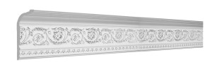 90632627 Плинтус GP-99 Silver для натяжного потолка, пенополистирол, цвет белый, 2000х75 мм, 8шт STLM-0318592 GLANZEPOL