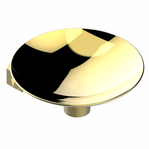U2P-546GM Мыльница настенная, диаметр : 150 мм Thg-paris Nihal porcelaine noire Покрытие PVD золотистый цвет