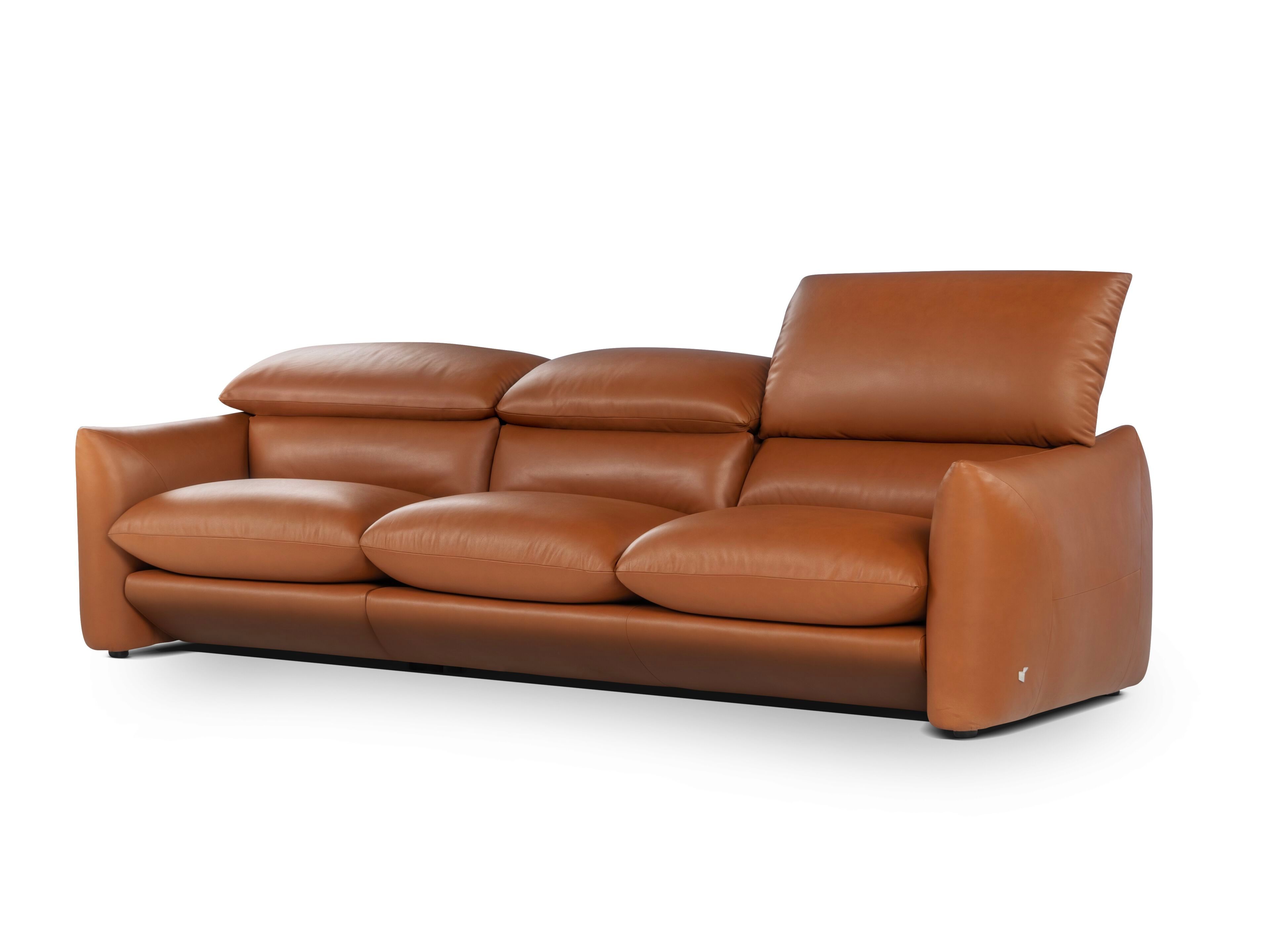 Кожаный диван с подголовником на 4 места Calia Italia Superior ARCH-00035225 - Вид №1