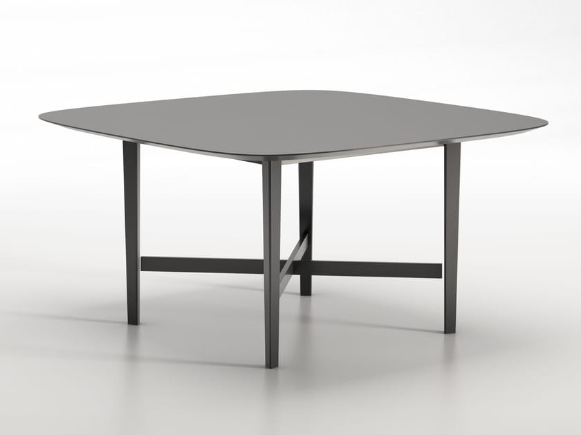 Квадратный лакированный стол из бука и МДФ BBB Луи-Филипп ARCH-00108465