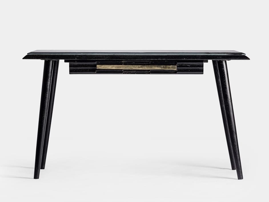 Деревянный письменный стол из манго и мрамора с ящиками Vical Home Plissé Wood ARCH-00148649