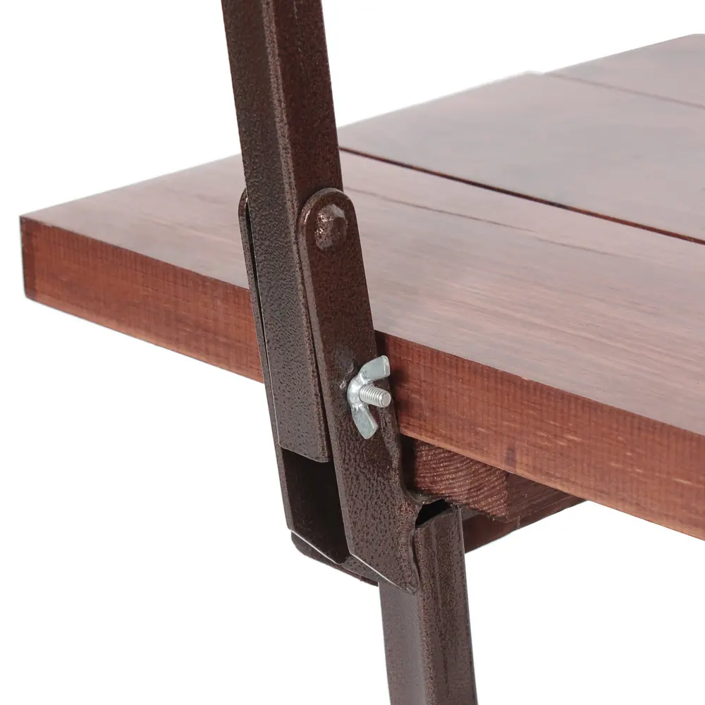 Скамья Naterial Тироль складная 148х35х48 см сталь/дерево темно-коричневая STLM-2139166 - Вид №12