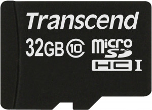 TS32GUSDC10 32gb microsdhc card class 10 (sd 2.0) no adapter Transcend