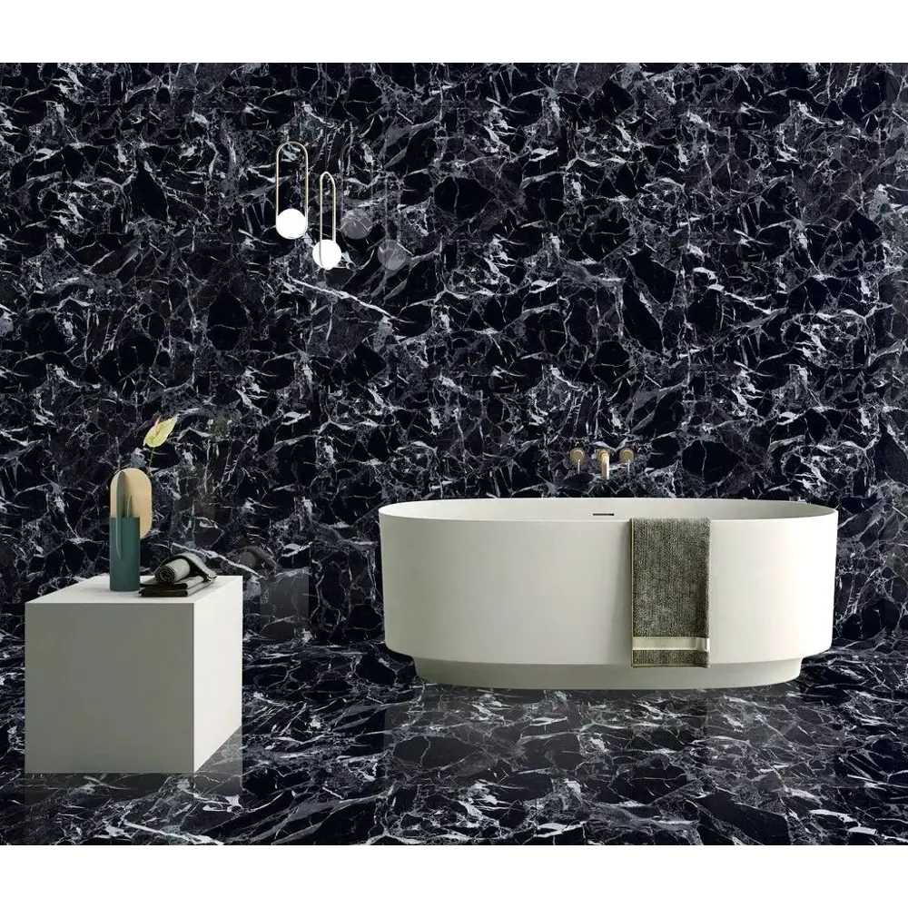 Глазурованный керамогранит End Polar Black 60x120 см 1.44 м² полированный цвет черный 89378308 STLM-2134188 Santreyd