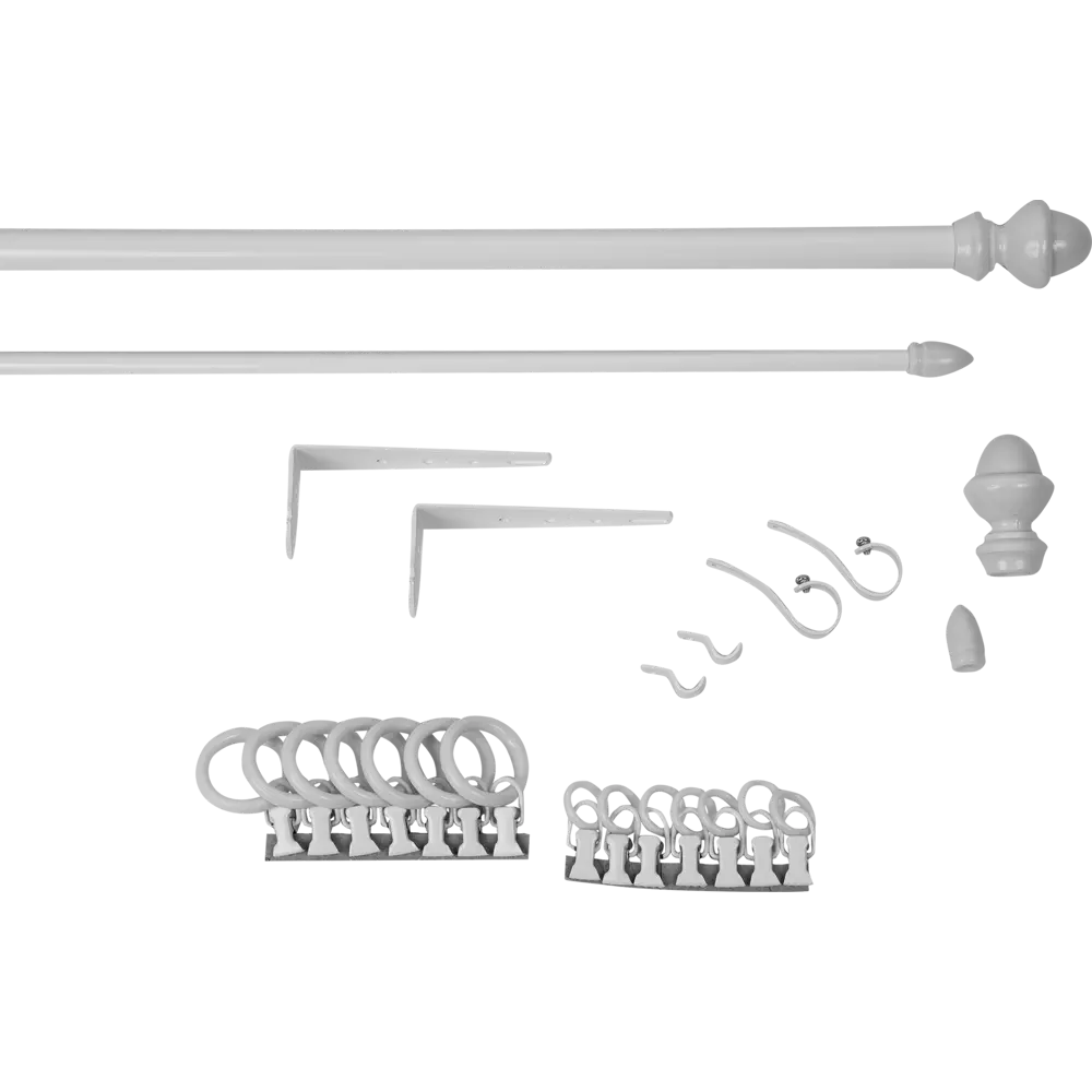 Карниз двухрядный Classic 160 см металл цвет белый АРТ-ДЕКОР STLM-2068090 - Вид №1