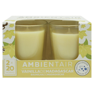 VV002VNAA Набор из 2 ароматических свечей мадагаскарская ваниль 20 ч Ambientair