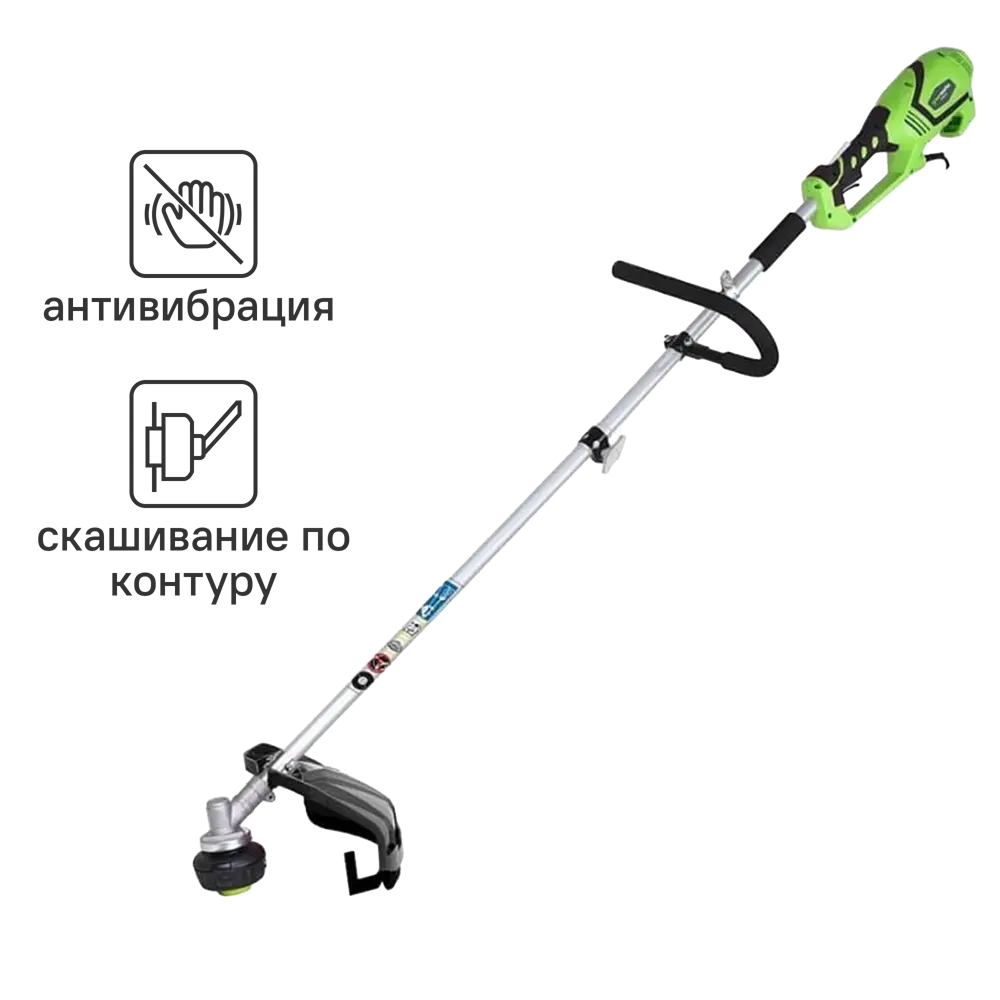 Электрический триммер Greenworks 1200 Вт с наплечным ремнем 83139707 STLM-0039288