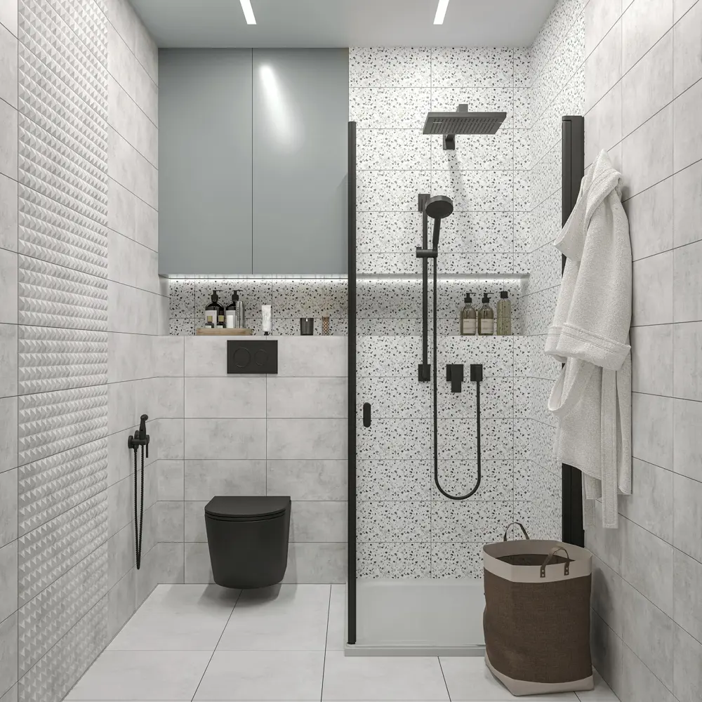 Плитка настенная Culto Asana Cemento H 20x40 см 1.2 м² матовая цвет серый цемент STLM-2000191 - Вид №6