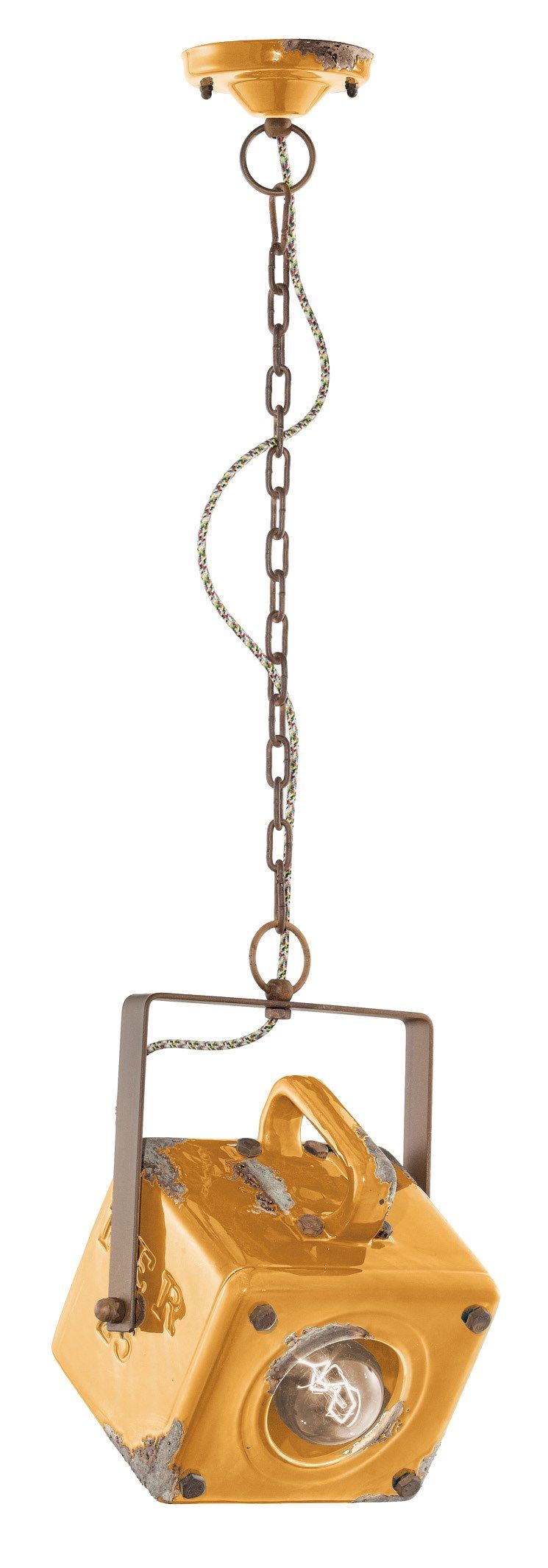 Промышленный стиль керамический поворотный подвесной светильник FERROLUCE Industrial ARCH-00139936 - Вид №1