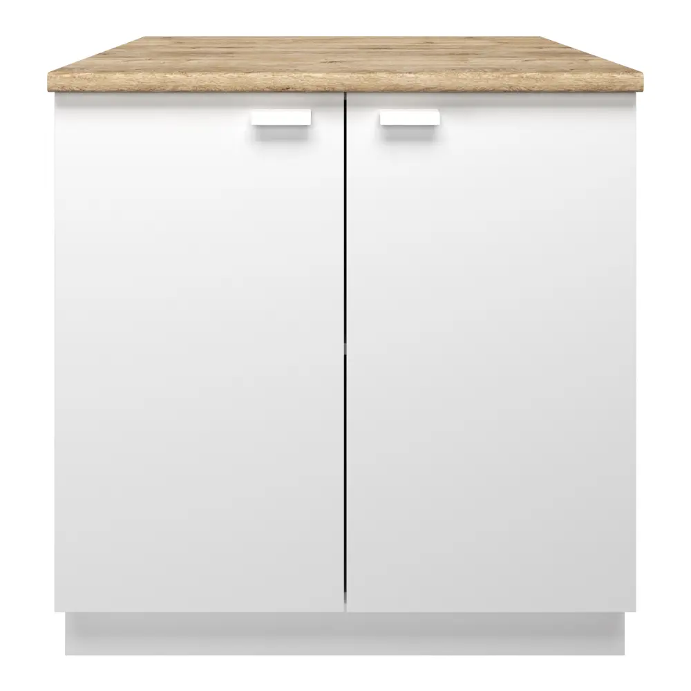 Кухонный шкаф напольный Изида 80x86x56 см ЛДСП цвет белый Santreyd STLM-2185617 - Вид №3
