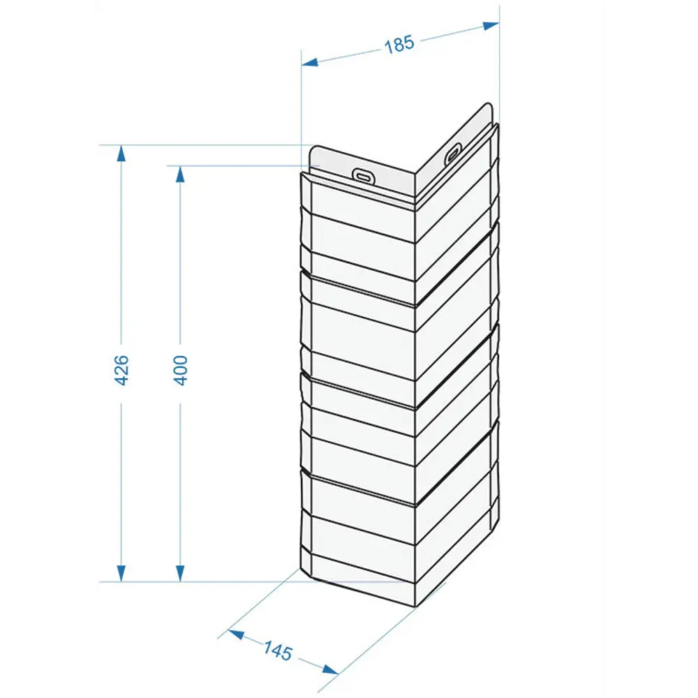 85346255 Угол наружный для фасадных панелей Döcke цвет кешью STLM-0062058  - Вид №1