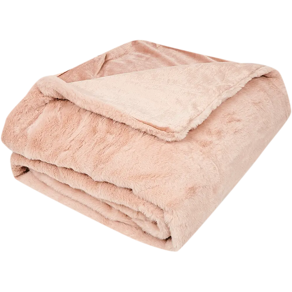 Плед Inspire Enalie 130x180 см искусственный мех цвет светло-розовый STLM-2205798 - Вид №2